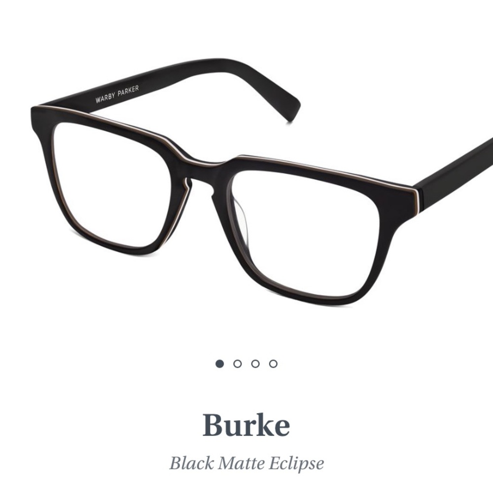 Warby Parker Matte Black - Style: BURKE (Non-prescription frames)